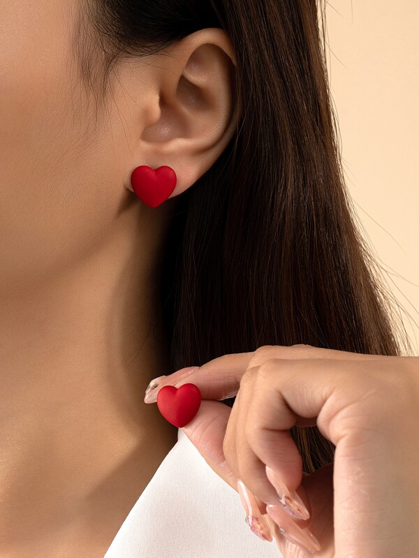 Heart Stud Earrings