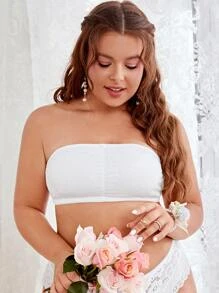 Sujetador unicolor sin tira - Blanco - Ver 1