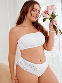 Sujetador unicolor sin tira - Blanco - Ver 4