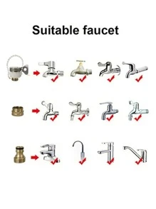 5pcs High-pressure Water Gun & Hose Set, TPE Water Pipe For Garden - Multicolor - View 3