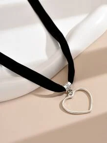 Heart Charm Choker - Multicolor - View 2