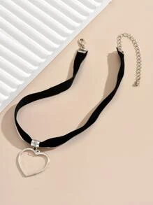 Heart Charm Choker - Multicolor - View 3