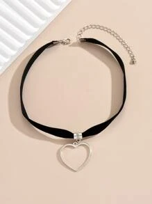 Heart Charm Choker - Multicolor - View 4