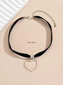 Heart Charm Choker - Multicolor - View 6