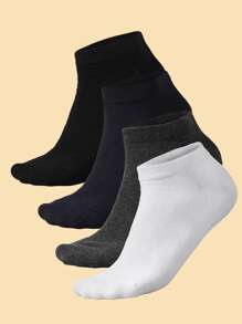4 pares Calcetines unicolor deportivo - Multicolor - Ver 1