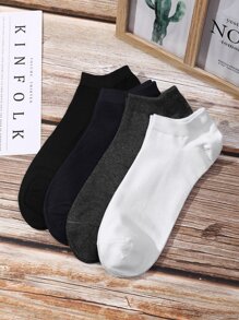 4 pares Calcetines unicolor deportivo - Multicolor - Ver 4