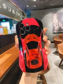 1 Miếng Đúng mốt Đua xe Imd Kỹ thuật công nghệ Loại vỏ , Mềm mại Và Cứng , Chống giọt bắn , Chống mồ hôi , Chống dấu vân tay , Bền chặt , Mờ dần , Tương thích với iPhone - Đỏ - Xem 7