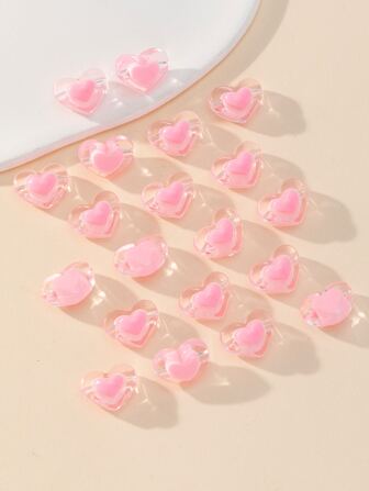 20入組/套心形DIY珠子