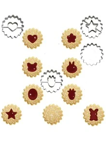 8 件 3D 圣诞饼干模具套装