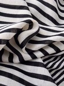 Striped Print Scarf - Multicolor - View 5