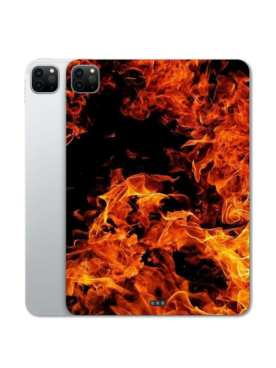 1pc 11 Inch Fire Pattern Sticker Compatible With iPad Pro - Multicolor - View 1