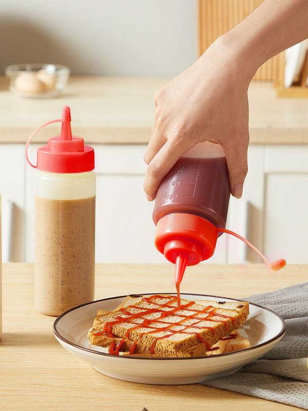 1pc Plastic Seasoning Squeezer, Clear Seasoning Squeeze Bottle For Kitchen
