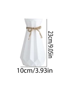 1pc Plastic Creative Flower Vase With Ceramic Effect For Flower Arrangements Home Decor Room Decor Glass Vase