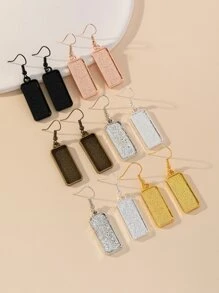 12入組/套矩形DIY耳環配件 - 彩色 - 查看 1