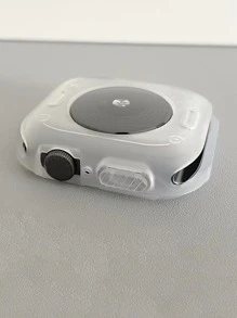 1pc Letter Detail Case Compatible With Apple Watch - Clear - View 2