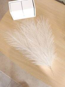 5/10 Piezas/set Hierba De Las Pampas Artificial Falsa Con Estilo Bohemio, Arbusto Decorativo De Cañas Para Rellenar Jarrón Y Decoración Del Hogar De Estilo De Granja, Boda - Blanco - Ver 7
