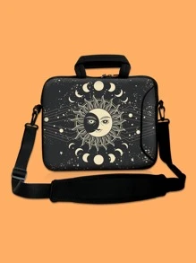1pc 13" túi máy tính xách tay họa tiết mặt trời và mặt trăng - Nhiều màu - Xem 1