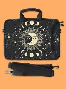 1pc 13" túi máy tính xách tay họa tiết mặt trời và mặt trăng - Nhiều màu - Xem 2