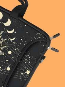 1pc 13" túi máy tính xách tay họa tiết mặt trời và mặt trăng - Nhiều màu - Xem 3