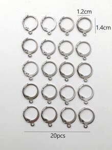 20pcs/set DIY Earrings Accessory - Silver - View 3