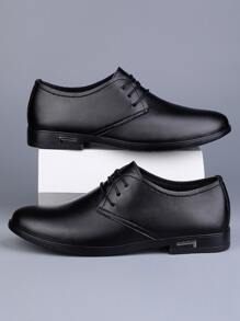 男士前綁帶男士正裝鞋黑色德比鞋 - 黑色 - 查看 6