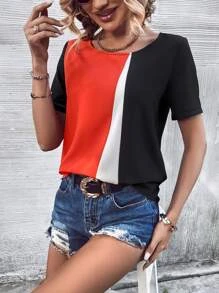SHEIN LUNE Áo sơ mi nữ Khối Màu Giải trí - Nhiều màu - Xem 3