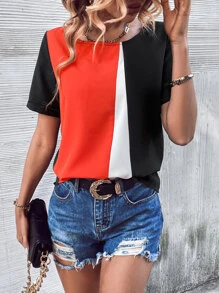 SHEIN LUNE Áo sơ mi nữ Khối Màu Giải trí - Nhiều màu - Xem 4