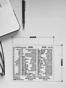 1sheet Letter Graphic Laptop Protective Sticker, Keyboard Stickers