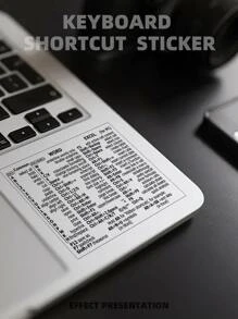 1sheet Letter Graphic Laptop Protective Sticker, Keyboard Stickers