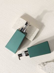 帶防銹泵的塑膠皂液器（200 毫升，6.8 盎司），適用於浴室，廚房用塑膠手/餐具皂液器，白色、綠色和銀色厚肥皂泵瓶 - 墨綠色 - 查看 1