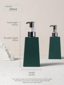 帶防銹泵的塑膠皂液器（200 毫升，6.8 盎司），適用於浴室，廚房用塑膠手/餐具皂液器，白色、綠色和銀色厚肥皂泵瓶 - 墨綠色 - 查看 5