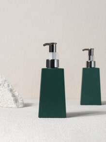 帶防銹泵的塑膠皂液器（200 毫升，6.8 盎司），適用於浴室，廚房用塑膠手/餐具皂液器，白色、綠色和銀色厚肥皂泵瓶 - 墨綠色 - 查看 2