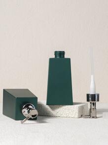 帶防銹泵的塑膠皂液器（200 毫升，6.8 盎司），適用於浴室，廚房用塑膠手/餐具皂液器，白色、綠色和銀色厚肥皂泵瓶 - 墨綠色 - 查看 4