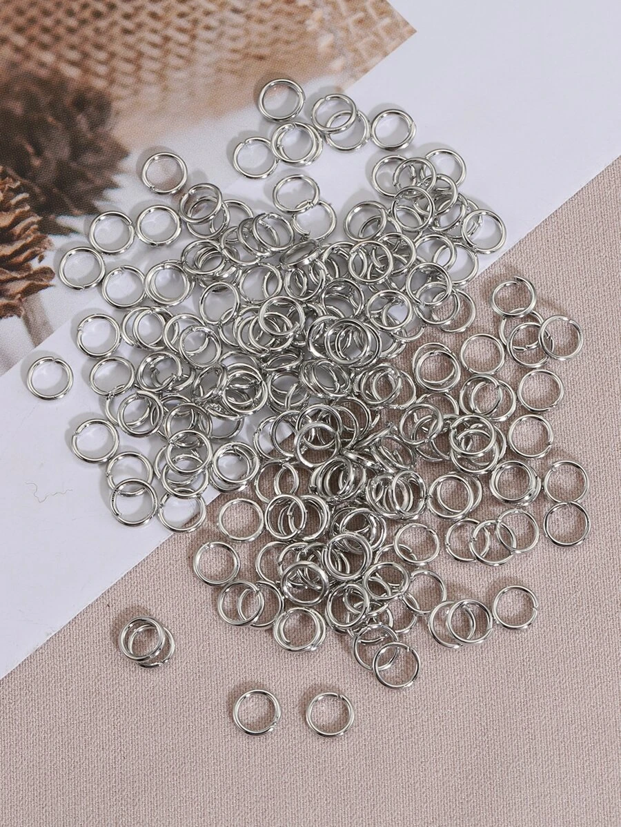 200 cái/bộ vòng nhảy/vòng chia để làm đồ trang sức và sửa chữa vòng cổ - Bạc - Xem 1