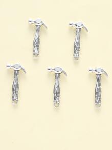 5pcs/set Hammer DIY Pendant - Silver - View 1