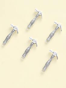 5pcs/set Hammer DIY Pendant - Silver - View 2