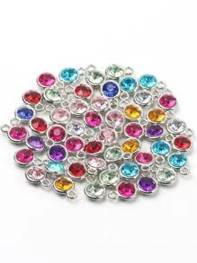 20 cái/bộ Mặt dây chuyền DIY hình tròn bằng đá nhân tạo ngẫu nhiên - Nhiều màu - Xem 1