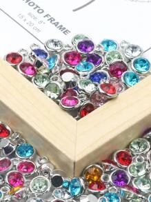 20 cái/bộ Mặt dây chuyền DIY hình tròn bằng đá nhân tạo ngẫu nhiên - Nhiều màu - Xem 2