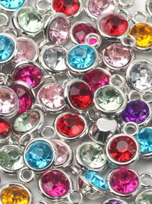20 cái/bộ Mặt dây chuyền DIY hình tròn bằng đá nhân tạo ngẫu nhiên - Nhiều màu - Xem 4