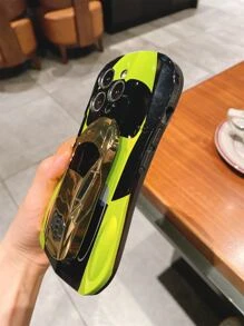 1 chiếc xe thể thao thời trang màu vàng Imd được chế tạo bằng vỏ lai mềm & cứng, chống rơi & chống mồ hôi & chống vân tay & chống mài mòn & không phai màu Tương thích với iPhone - Nhiều màu - Xem 5