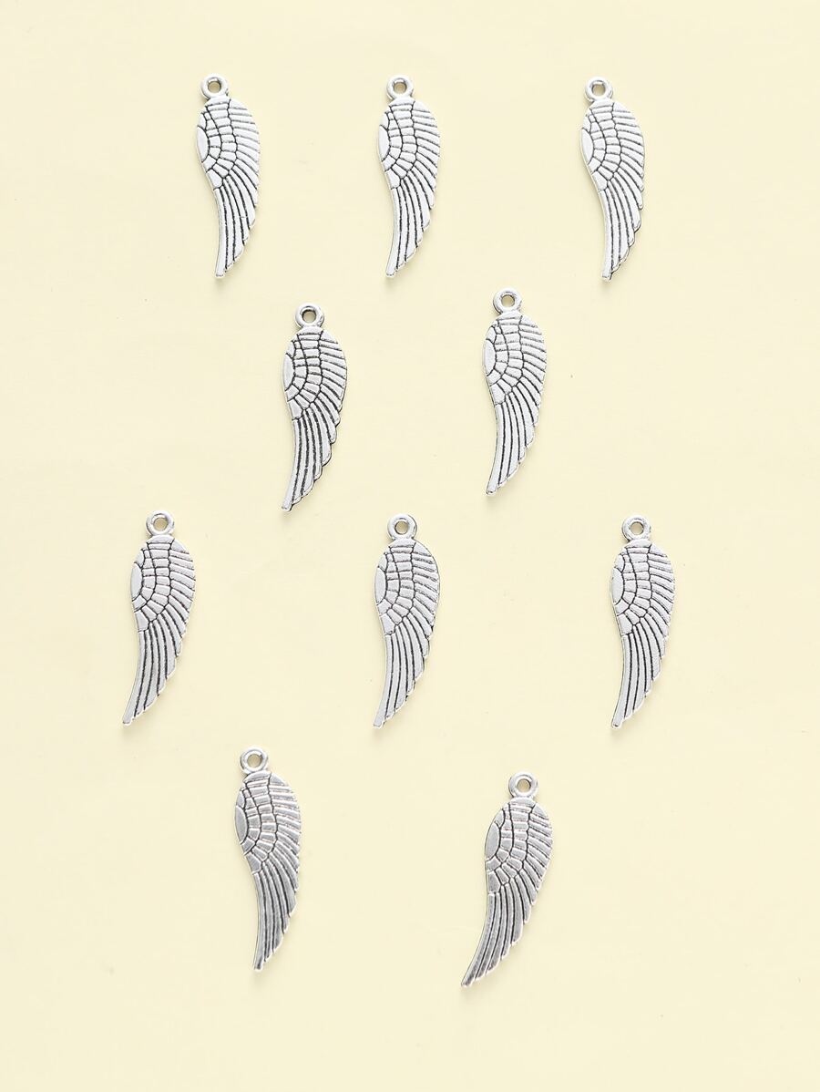 10pcs/set Wing DIY Pendant - Silver - View 1