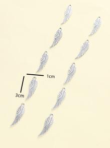 10pcs/set Wing DIY Pendant - Silver - View 3