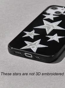 ROMWE Grunge Punk Ốp lưng điện thoại ốp lưng điện thoại - Đen và trắng - Xem 3