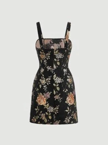 SHEIN MOD Floral Print Cami Dress - Multicolor - View 2