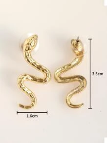 蛇耳釘 - 金黃色 - 查看 3