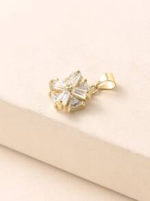 Cubic Zirconia Flower DIY Pendant - Multicolor - View 2