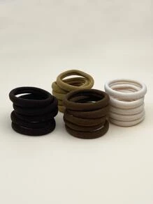 20 piezas Goma de pelo unicolor - Multicolor - Ver 1