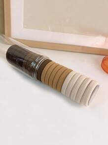 20 piezas Goma de pelo unicolor - Multicolor - Ver 3