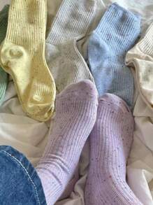 6雙女式混色休閒襪子適合日常生活 - 彩色 - 查看 6