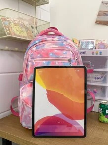 3入組星星圖案經典背包套裝帶筆盒書包套裝適合畢業生、青少年女孩、新生、大二、初中和高中學生、大學和高中，非常適合戶外、旅行和返校 - 彩色 - 查看 5